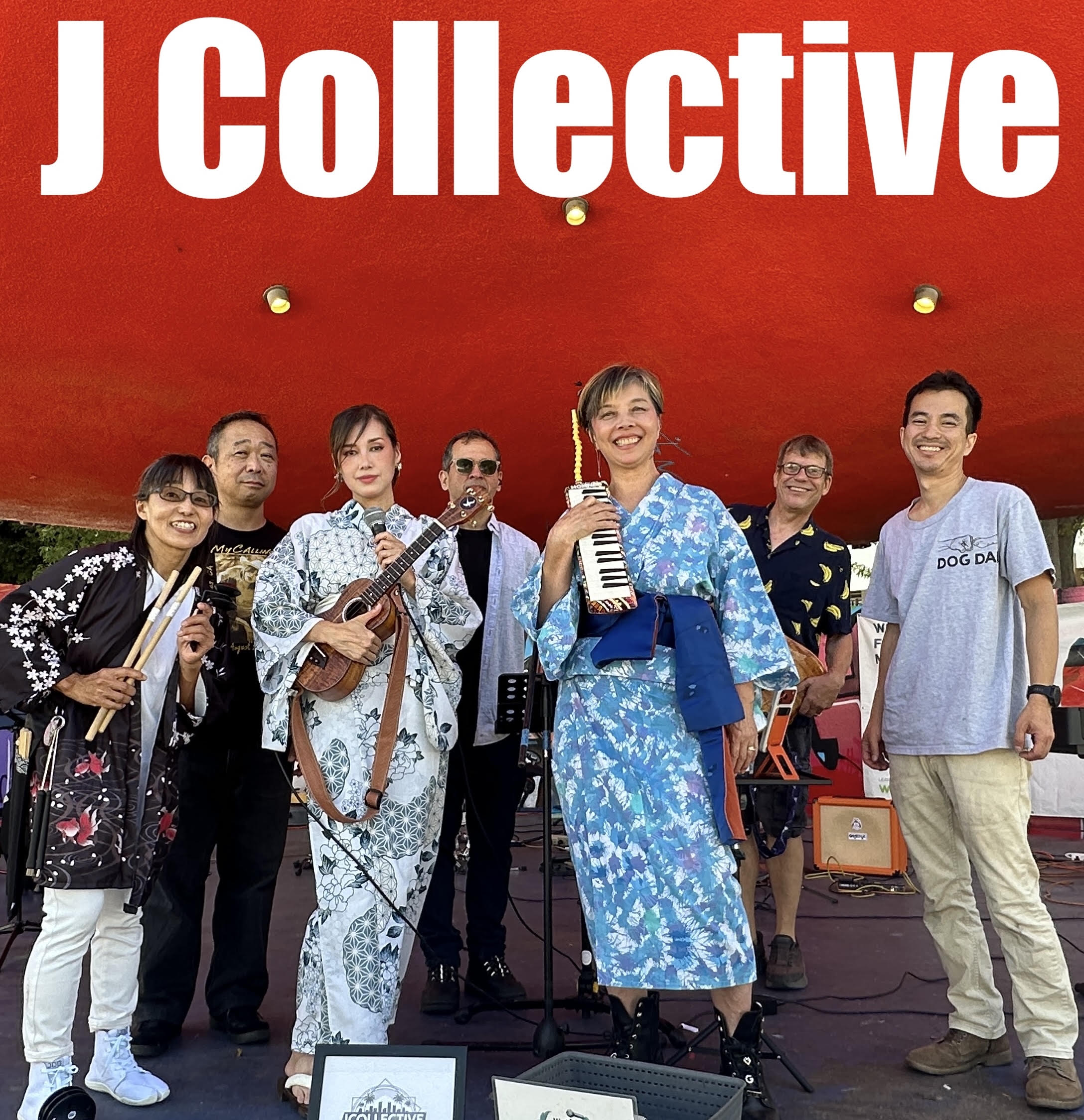 JCollective members performing together at West LA Farmers Market
